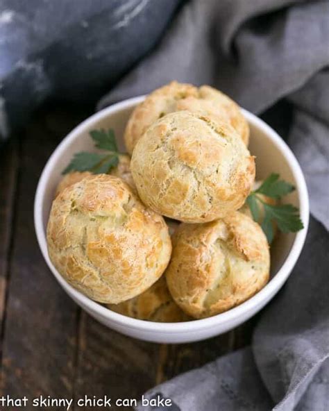 Blue Cheese Gougères - That Skinny Chick Can Bake