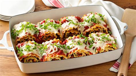 Make-Ahead Cheesy Turkey Spinach Lasagna Roll-Ups …