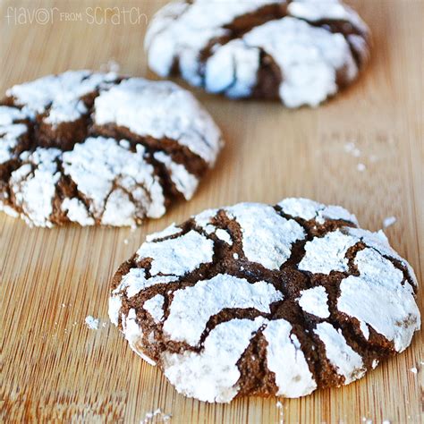 Chocolate Mint Crinkle Cookies - Flavor From Scratch