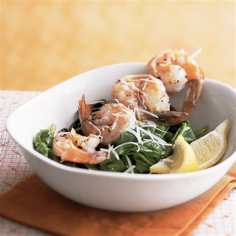 Garlic Shrimp on Spinach Recipe - EatingWell