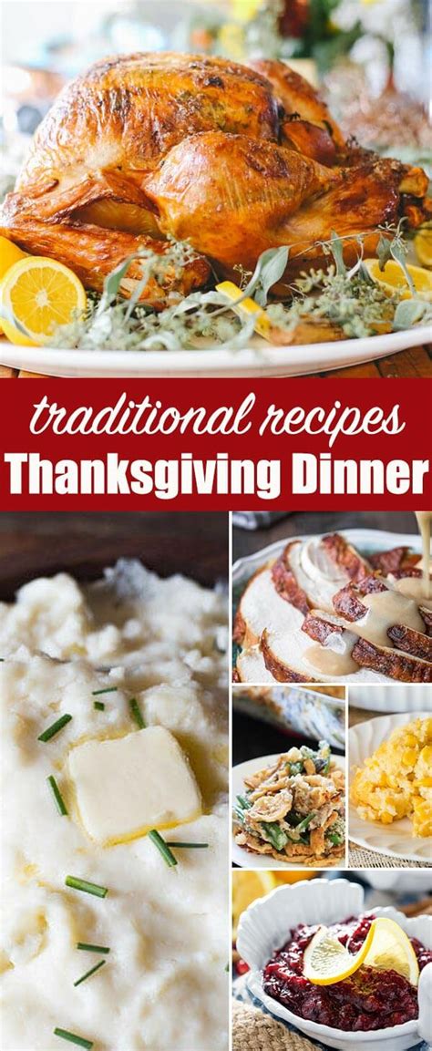 Traditional Thanksgiving Dinner Menu Recipes {Turkey, …