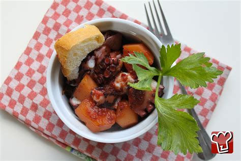 Slow-cooked octopus is a Seafood main dishes by My …