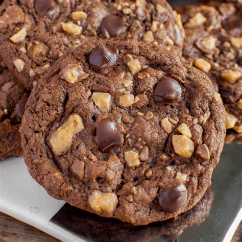 Chewy Chocolate Toffee Cookies - Back for Seconds