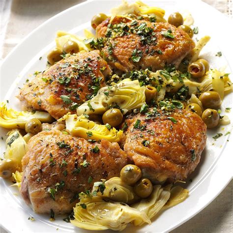 Double-Duty Chicken with Olives & Artichokes Recipe: …
