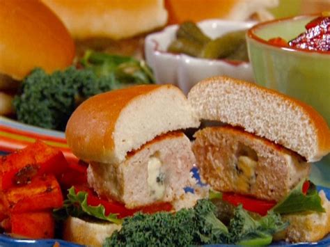Blue Cheese-Stuffed Turkey Burgers Recipe - Food Network