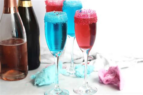 Cotton Candy Champagne Cocktails - Slow The Cook Down