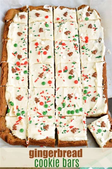 Gingerbread Cookie Bars with Cream Cheese Frosting …