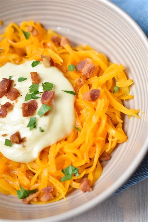 Butternut Squash Noodles Alfredo - With Two Spoons