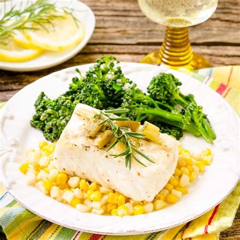 Grilled Halibut with White Wine Sauce - Magnolia Days