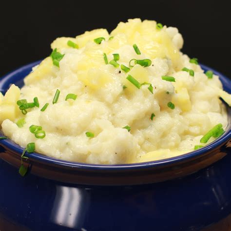 Cheesy Mashed Cauliflower Recipe by Tasty