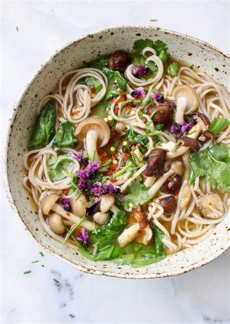 Vegan Miso Noodle Soup Recipe • Veggie Society
