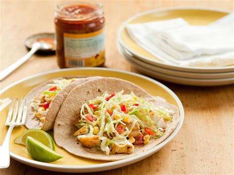 Recipe: Halibut Tacos with Creamy Corn and Cabbage Slaw