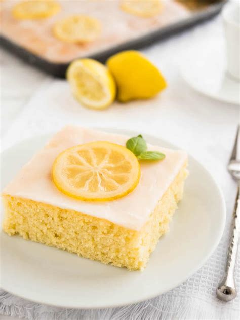 Easy Lemon Sheet Cake Recipe - Plated Cravings