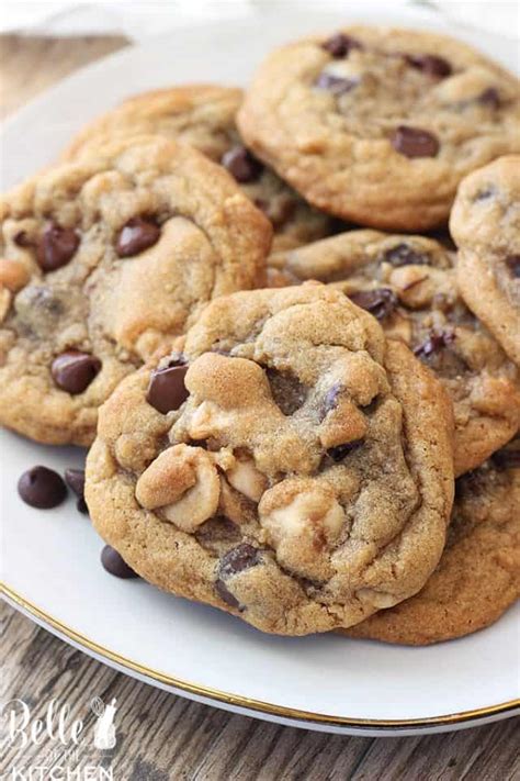 Caramel Chocolate Chip Cookies - Belle of the Kitchen