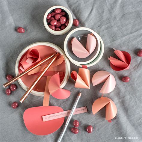 Paper Fortune Cookies for Valentine's Day - Lia Grifith