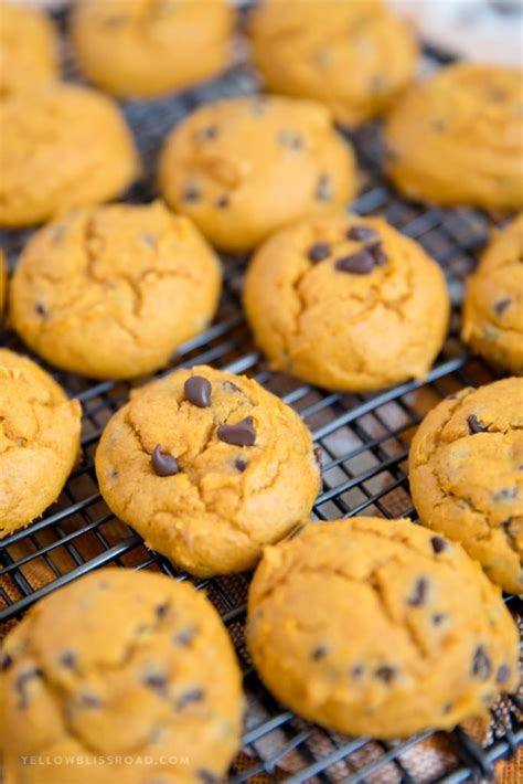 Easy Pumpkin Chocolate Chip Cookies made with Cake Mix!