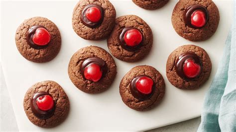 Chocolate-Cherry Thumbprint Cookies Recipe - Pillsbury.com