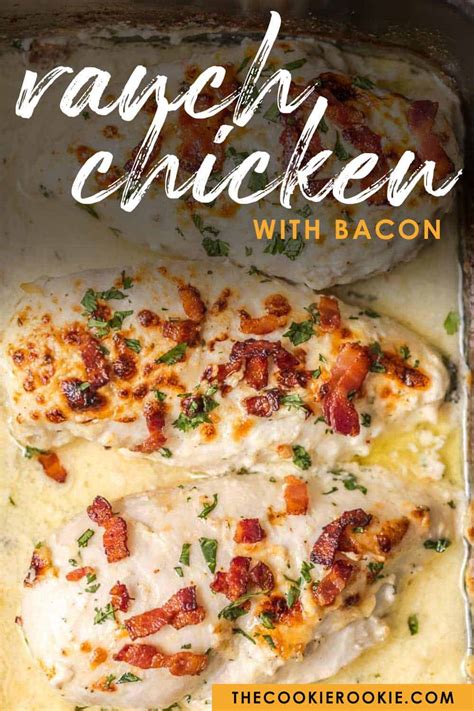 Baked Ranch Chicken with Bacon - The Cookie Rookie®