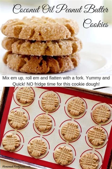 Coconut Oil Peanut Butter Cookies | Homemade Food …