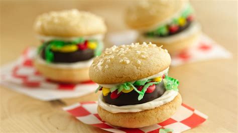 Mini Burger Cookies Recipe - BettyCrocker.com