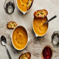 WINTER SQUASH SOUP WITH GRUYèRE CROUTONS