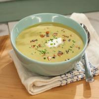 ASPARAGUS AND BREAD SOUP WITH PANCETTA