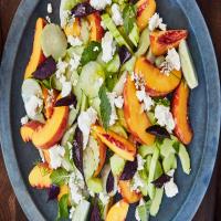 CUCUMBER AND PEACH SALAD WITH HERBS