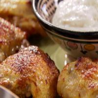 ROASTED CURRY CHICKEN THIGHS WITH YOGURT CUMIN SAUCE
