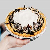 COCONUT CREAM PIE WITH MACAROON PRESS-IN CRUST