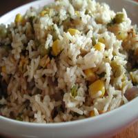 BASMATI RICE WITH CORN AND PEAS (RICE COOKER)